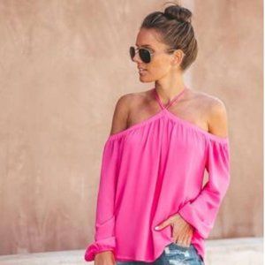 Pink Off the Shoulder Shirt